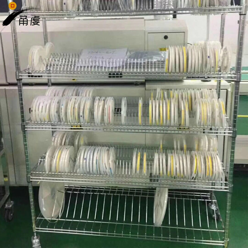 湖州電子元器件工廠防靜電貨架 置物架 不銹鋼周轉(zhuǎn)架 寧波甬虔